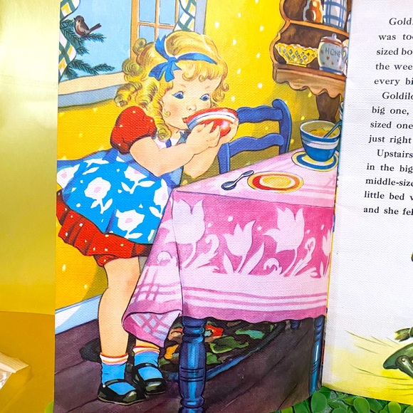THE THREE BEARS VTG 1949 CLASSIC STORYBOOK WHITMAN GREAT COLORED ILLUSTRATIONS - Picture 7 of 16